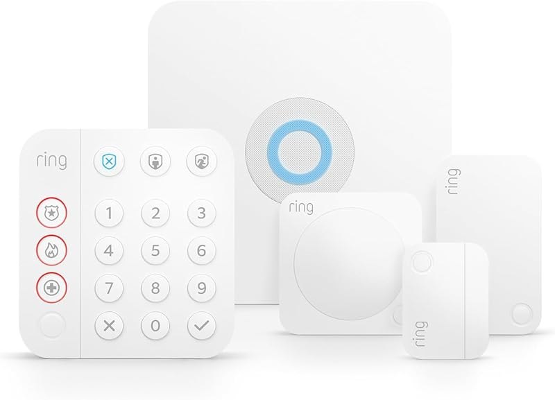 Alarm 5-Piece Kit (newest model), Wireless smart home or business security system, expandable, easy setup, Mobile App