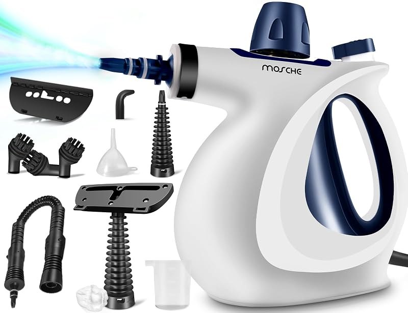 Handheld Pressurized Steam Cleaner with 11-Piece Accessory Set, Multi-Surface Steamer for Cleaning, All Natural Steam