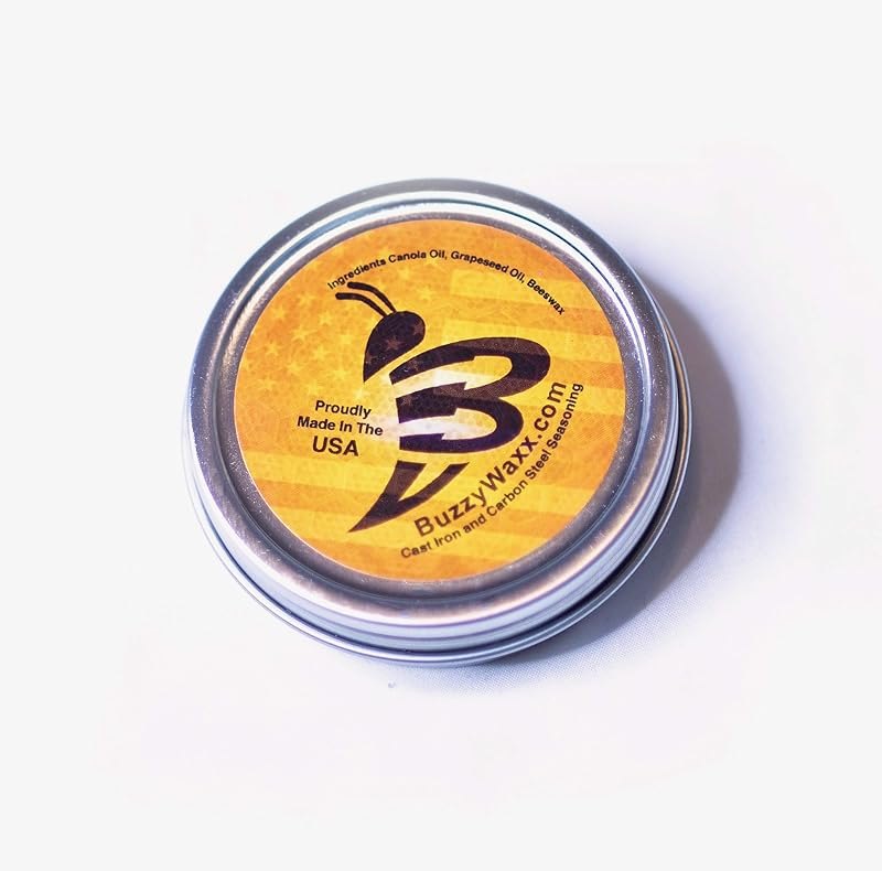 BuzzyWaxx Original Blend Cast Iron Seasoning Wax (2oz) — oil for best cast iron skillet travel compact