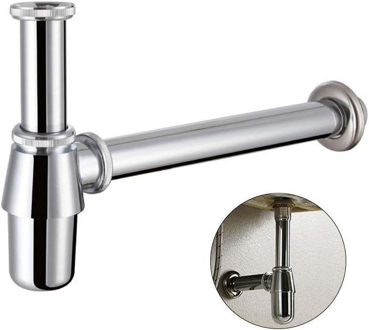 Chrome 1-1/4“ Bottle trap Basin Sink Drain Kit Vessel — bottle trap for p trap kit