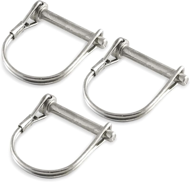 Stainless Steel PTO Round Shaft Locking Trailer Hitch Pin 1/4" x 1-1/2" (Pack of 3) — implement-pin-for-home for