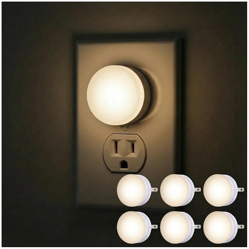 Lights by Night, Mini LED Night Light, Plug-In, Dusk to Dawn Sensor, Warm White, Compact, UL-Certified, Ideal for
