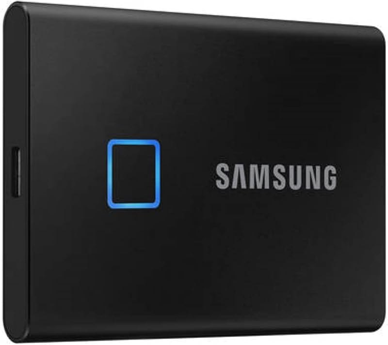 T7 Touch Portable SSD 500GB - Up to 1050MB/s - USB 3.2 External Solid State Drive, Black (MU-PC500K/WW) — Samsung T7