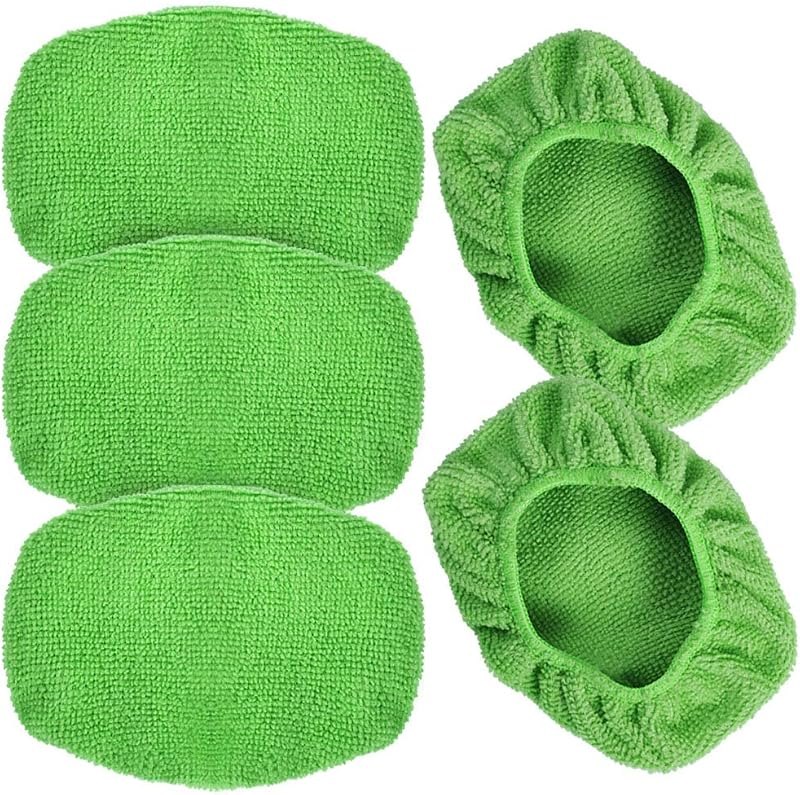 5 Pack Microfiber Cleaning Cloth for Windshield Cleaner Tool, Green