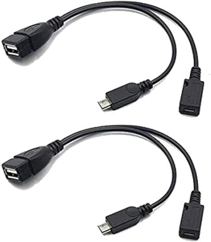 2 Pack OTG Cable Replacement for Fire Stick 4K, Amazon Fire TV, Compatible with Samsung Galaxy LG Android Phone Tablet