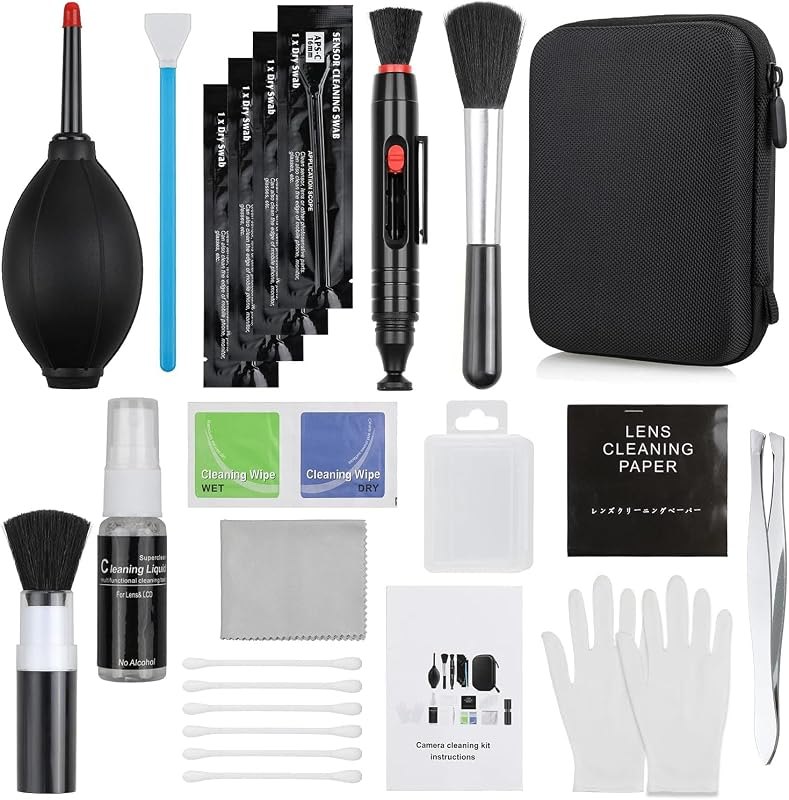 14-in-1 Camera Lens Cleaning Kit - Mirrorless & DSLR Sensor Cleaning Kit for Canon, Sony, Nikon Including Lens Blower