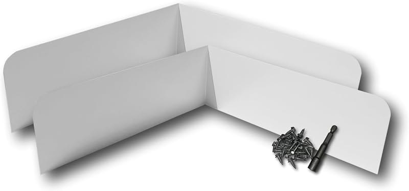 Eagle 1 Rain Gutter Valley Splash Guards, Straight or Bent (2 Per Order) Includes Screws and 1/4" Bit Driver (Classic