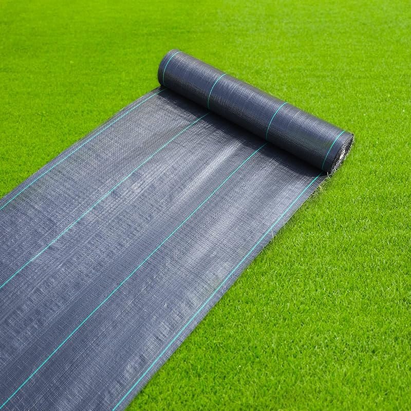 4ftx100ft Weed Barrier Landscape Fabric Heavy Duty, 3.2oz Weed Barrier Fabric, Easy Setup Woven Garden Weed Fabric
