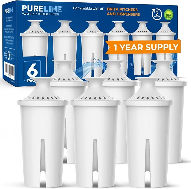 Pureline Replacement for Brita® Filter, Pitchers and Dispensers, Classic 35557, OB03, Mavea® 107007, Replacement for