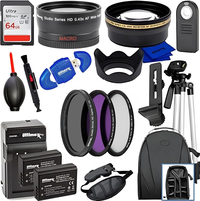 Ultimaxx 58MM Accessory Kit for Canon EOS Rebel T7, T6, T5, T3, T100, 4000D, 3000D, 2000D, 1500D, 1300D, 1200D 1100D