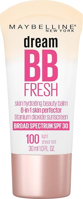 Maybelline Dream Fresh Skin Hydrating BB cream, 8-in-1 Skin Perfecting Beauty Balm with Broad Spectrum SPF 30, Sheer