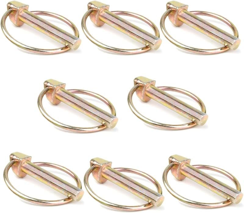 8 PCS 5/16 Lynch Pin, Lynch Pin Assortment Kit,Linch Pin with Ring, Heavy Duty Lynch Pin for Farm Tractors Trailers