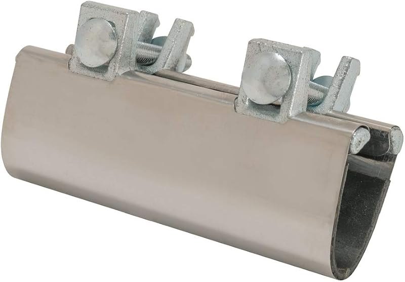 Eastman 6 Inch Pipe Repair Clamp, 1-1/2 Inch IPS Connection, Stainless Steel, 45197