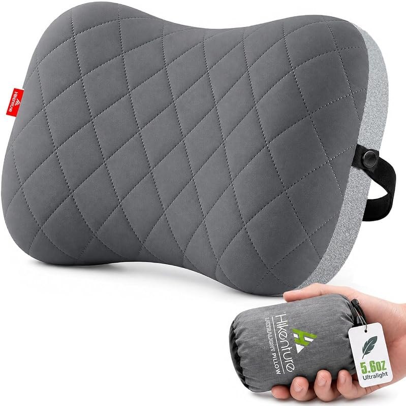 Hikenture Camping Pillow with Removable Cover, Ultralight Inflatable Pillow — pillow for best sleeping pad camping