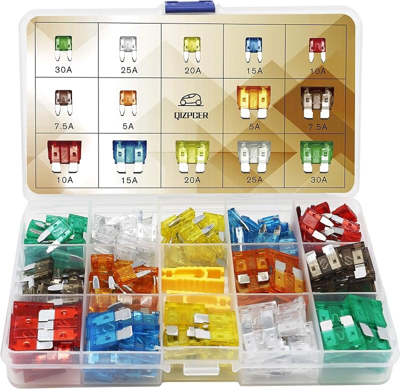140 Pcs Fuses Automotive Kit - Blade Auto Fuse Assortment Standard and Mini Car Fuse for Marine, RV, Camper, Boat