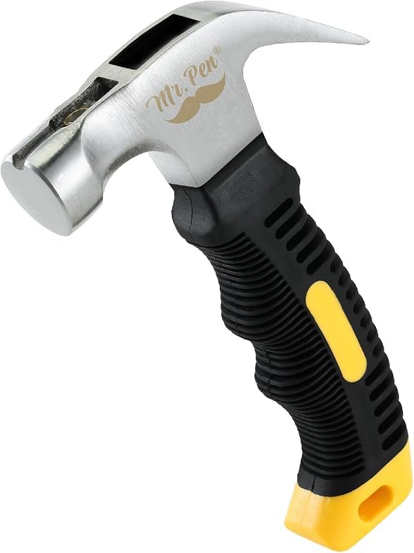 Mr. Pen- Claw Hammer, 8oz, Yellow, Magnetic, Small Claw Nail Hammer — hammer for best home tool kit travel compact