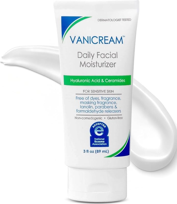 Vanicream Daily Facial Moisturizer, Lightweight, Non-Greasy, 3 Fl Oz — non comedogenic moisturizer amazon for non