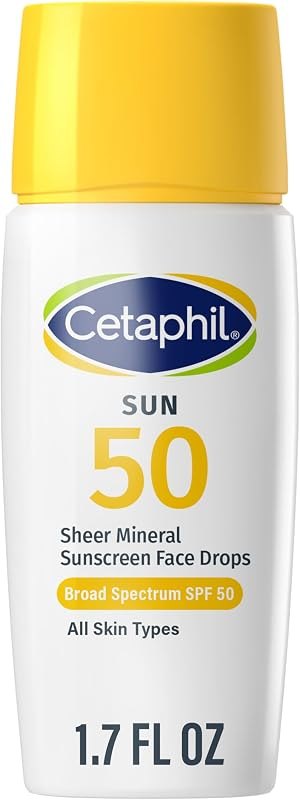 Cetaphil Sheer Mineral Face Sunscreen, SPF 50, Zinc Oxide, 1.7oz — best mineral sunscreen face for mineral sunscreen