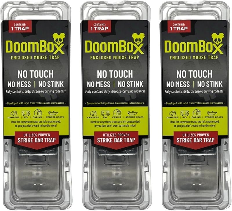 DoomBox™ Clear Enclosed Mouse Trap — no see mouse trap for no see mouse trap durable heavy duty
