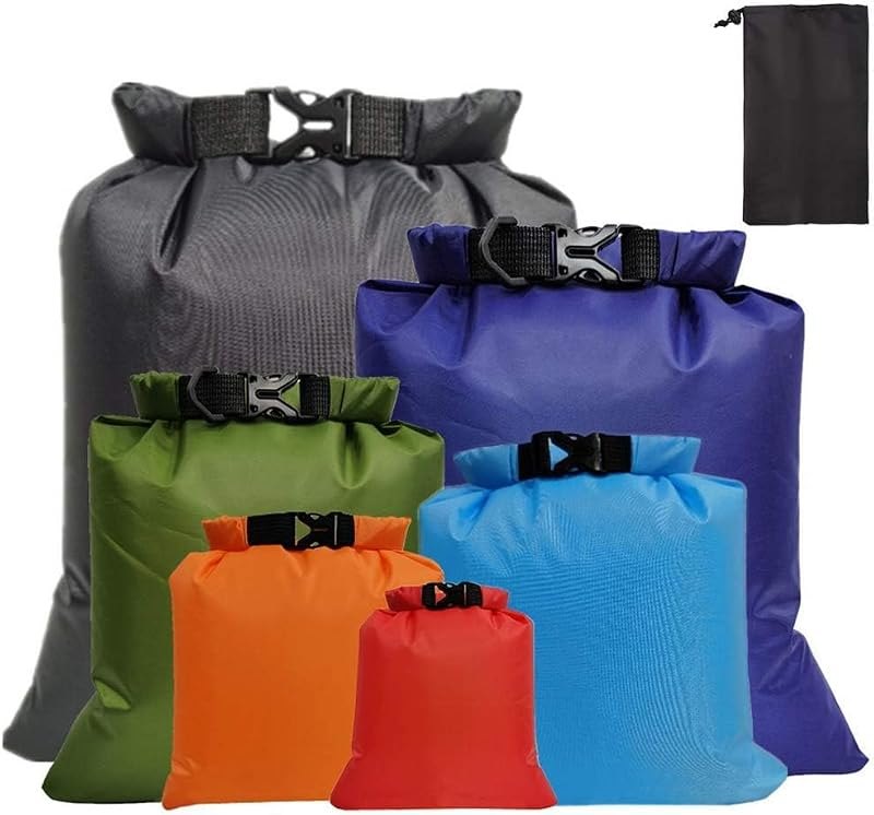 Pimoys Dry Bag, 6-Pack Ultralight Dry Sack, Outdoor Roll Top Drybags — Bilge, fenders, and dry bags. refill for bilge