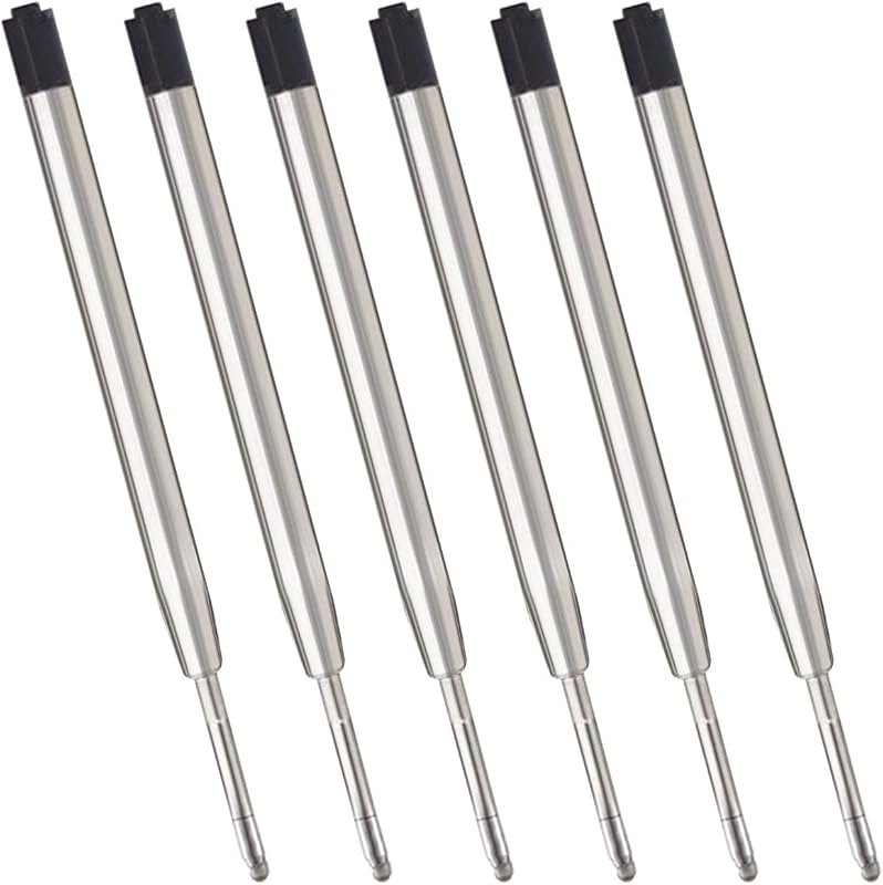 ChaoQ Black Ink Refills (6pcs), Replaceable Ballpoint Pen Refills — best-implement-pin for implement pin no