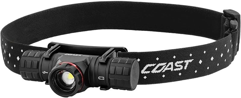 Coast XPH30R 1200 Lumen USB-C Rechargeable Dual Power Headlamp with Twist Focus Beam and Magnetic Base, 4.37 oz. -