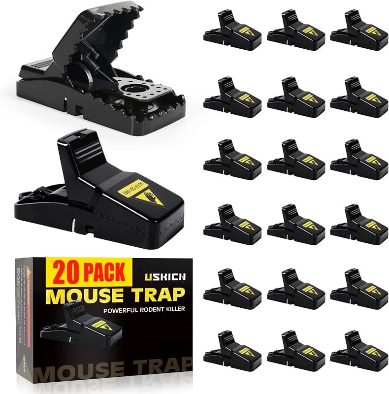 20 Pack Mouse Traps Indoor for Home,Mice Traps for House,Reusable Mouse Trap that Work,Small Mice Catchers for Home