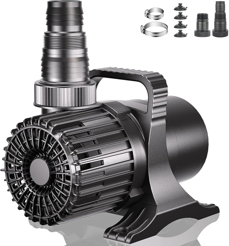 WaterRebirth 305W 5700 GPH Pond Pump, Ultra Quiet Heavy Duty Submersible Water Pump for Koi Ponds, Fountains