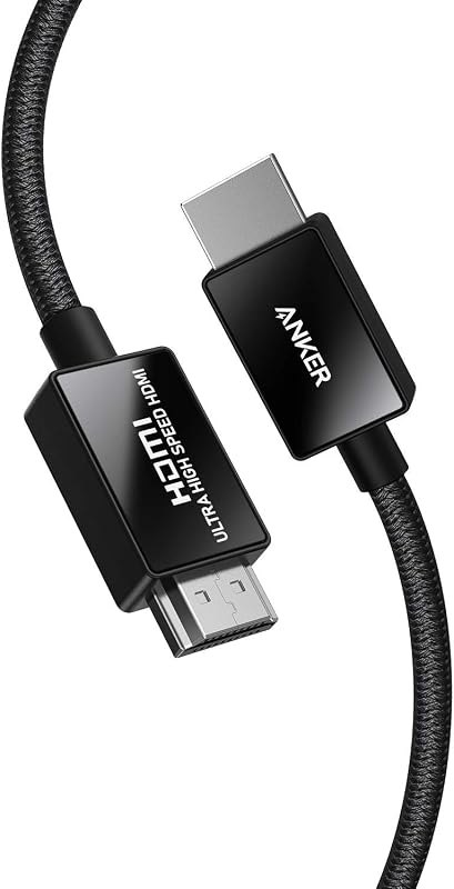 Anker HDMI 2.1 Cable, 48Gbps Ultra High Speed Cord with 8K@60Hz, 6.6ft — certified 8K for best HDMI 2.1 cable travel