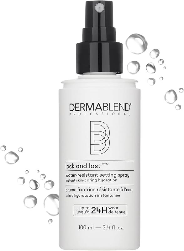 Dermablend Lock & Last Water-Resistant Setting Spray, 3.4 fl oz — makeup setting spray heavy duty for makeup setting