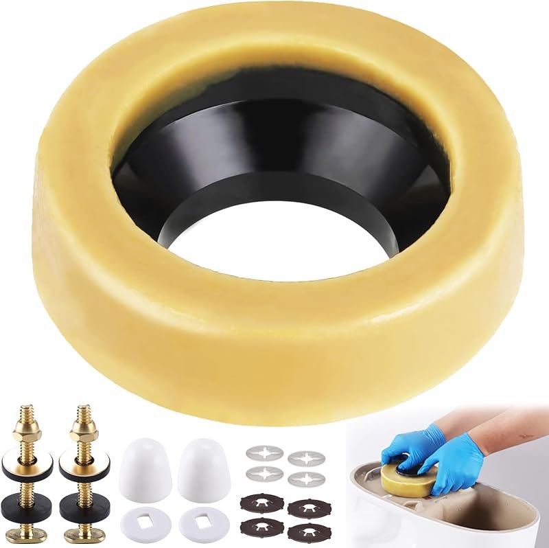 MENNTY Standard Toilet Wax Ring Kit with Hardware for 3 or 4 in Drain — toilet wax ring kit for toilet wax ring