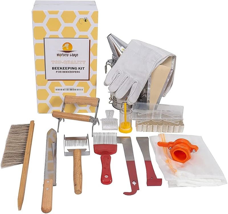 Honey Lake Beekeeping Supplies Bee Smoker Starter Kit, 16 Pcs Bee Keeping Starter Kit Bee Keeping Supplies-All for