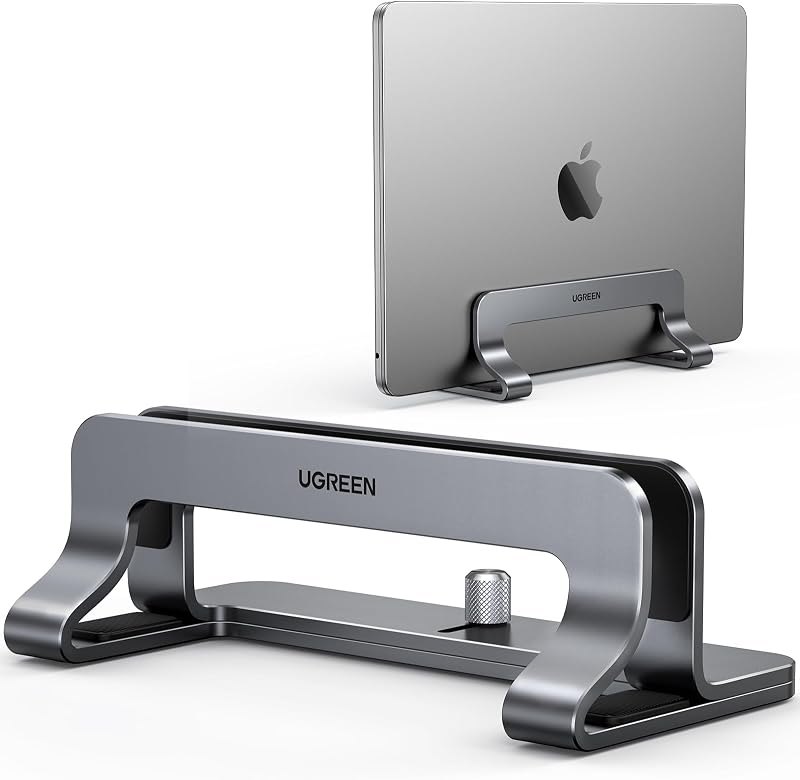 UGREEN Vertical Laptop Stand Holder for Desk Compatible with MacBook Pro, MacBook Air Stand Vertical Aluminum
