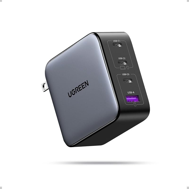 UGREEN Nexode 100W GaN USB C Charger, 4-Port Compact Foldable Fast Laptop Charger Power Adapter for MacBook Pro/Air