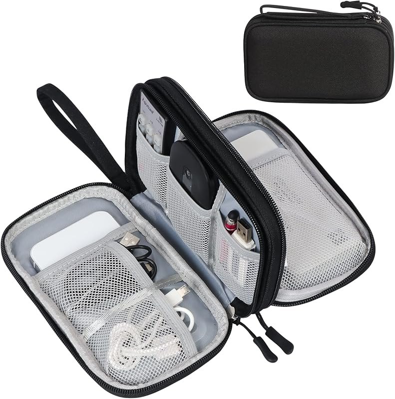 FYY Electronic Organizer, Travel Tech Pouch Bag, Cable Organizer Black — Computer Accessory pack for computer accessory