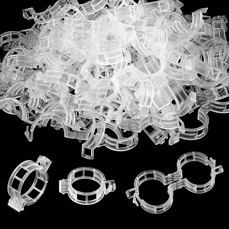 200 Pcs Plastic Trellis Plant Support Clips for Support, Grape and Tomato Vine, Vegetables Plants, Garden Clips to