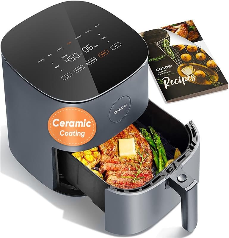 Air Fryer Pro LE 5 Qt, 9-in-1, Ceramic Coating, Shake Reminder, Grey — Cosori for best air fryer under 40