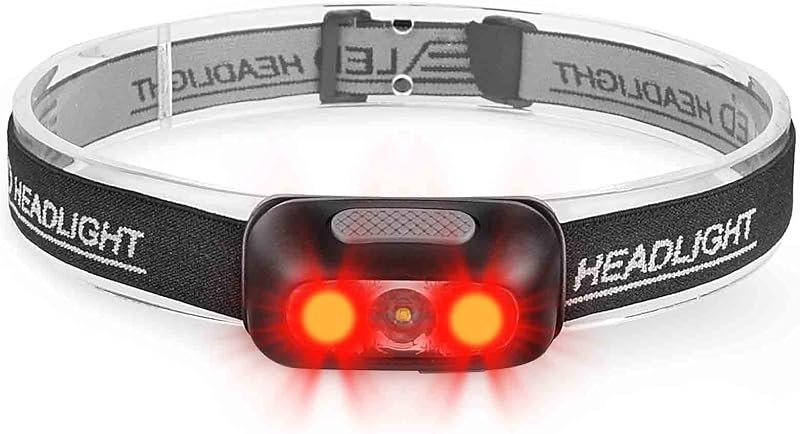 Geekhigh 500 Lumen Rechargeable LED Headlamp with Red Light — red light for best camping lantern travel compact