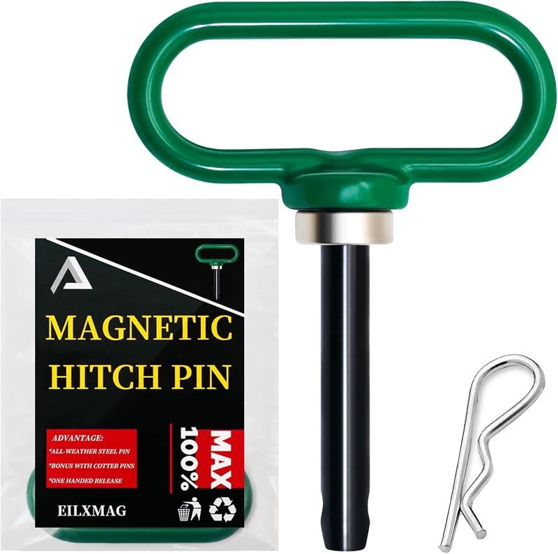 1/2 Inch Magnetic Hitch Pin Lawn Mower Trailer Hitch Pins — best-tractor-hitch-pins for tractor hitch pins compact small