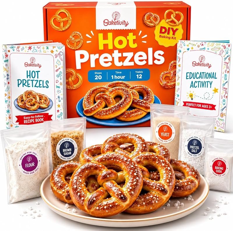 Baketivity Pretzel Kids Baking Kit with Pre-Measured Ingredients — Baking kit for best Baking