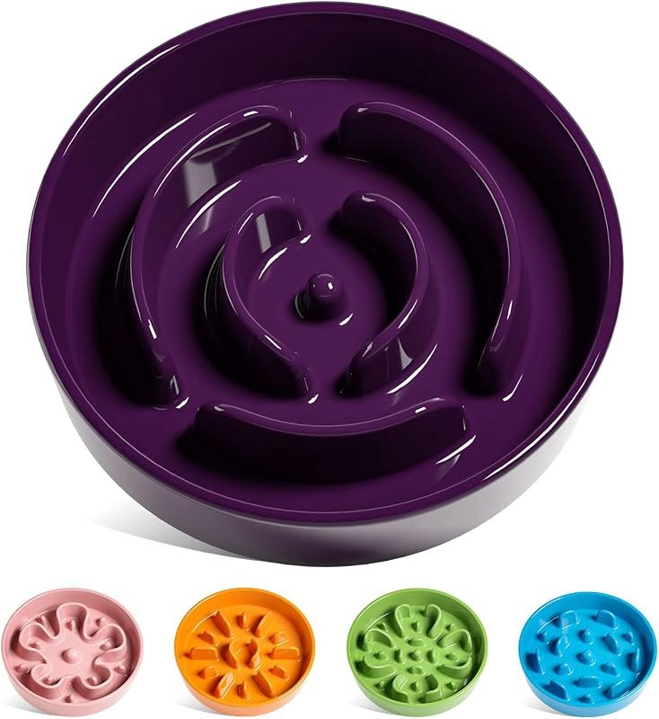 LE TAUCI Dog Bowls Slow Feeder Ceramic, 1.5 Cup Slow Feeding Bowl for Small and Medium Breed, Puzzle Dog Food Bowl for
