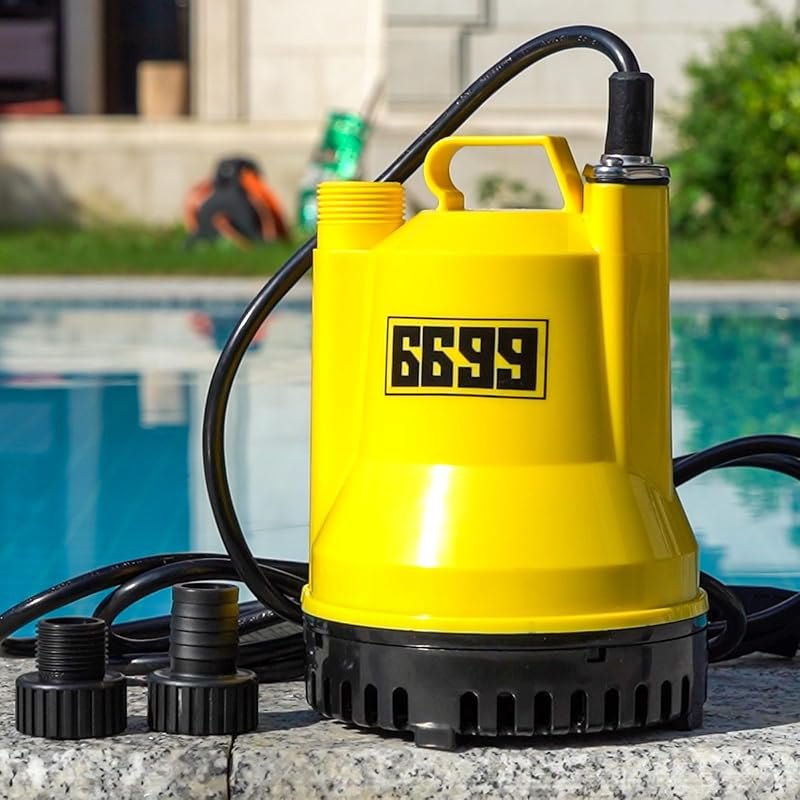 1/6HP Portable Utility Pump Submersible Small Backup Sump Pump Draining Tool to Remove Water from Flooding House