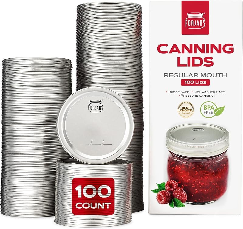 FORJARS - Canning Lids Regular Mouth, 100-Pack
