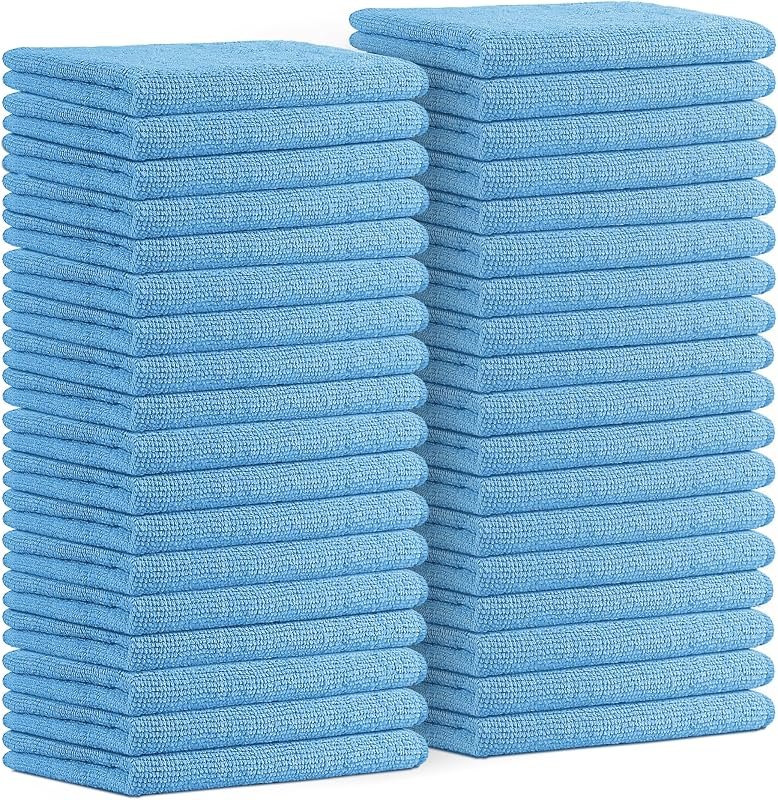 Avalon Towels Microfiber Cleaning Cloths (Value Pack of 36) - Size 16 x 16 Inches, Highly Absorbent Cleaning Rags