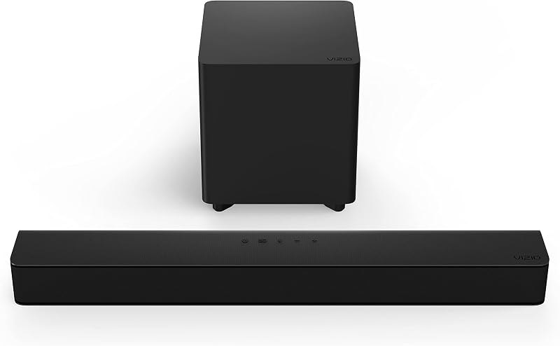V-Series 2.1 Compact Home Theater Sound Bar with DTS Virtual:X, Bluetooth, Wireless Subwoofer, Voice Assistant