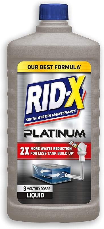 Rid-X Septic Tank Treatment Platinum, Liquid Formula, 3 Months' supply — Septic heavy duty for septic kit