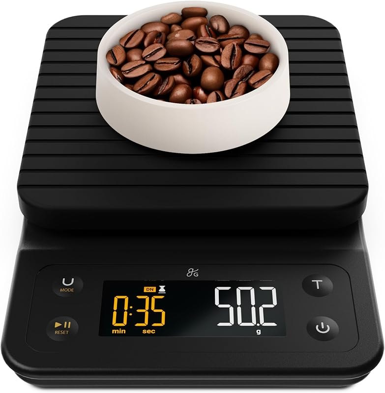 Greater Goods Coffee Scale with Timer, 0.1g Precision for Espresso & Matcha — scale for best home coffee maker best