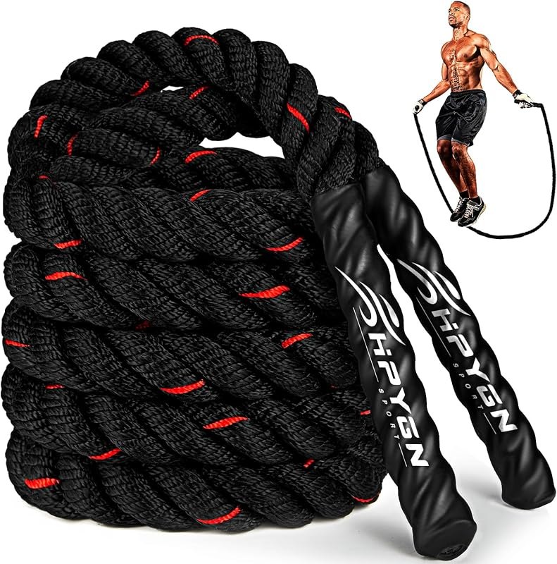 HPYGN Jump Rope, Weighted Jump Rope for Men women, 2.8lb 3.8lb 5lb Heavy Skipping Rope for Exercise, Adult Jumpropes
