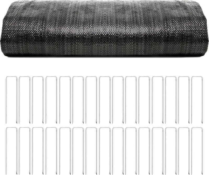 Woven Geotextile Driveway Fabric, Under Gravel, Weed Barrier, 12.5 x 30 ft — landscape fabric kit for landscape fabric