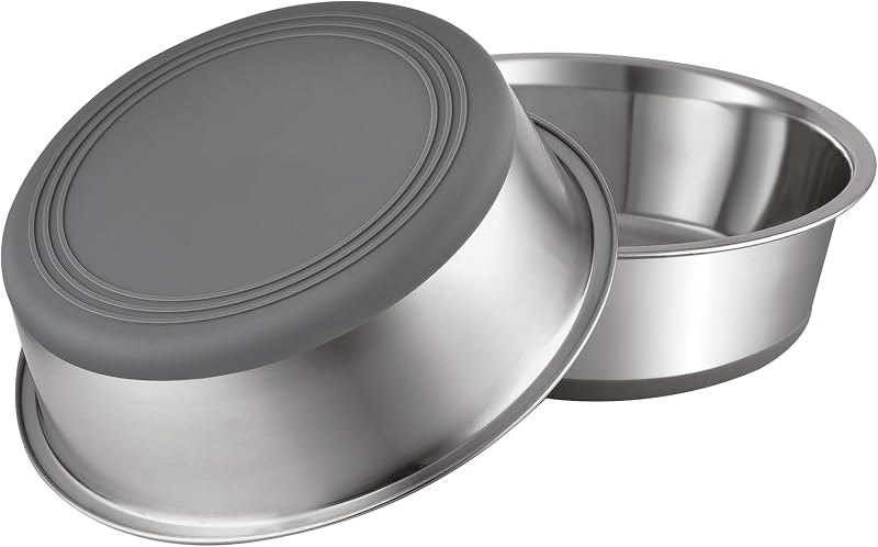 PEGGY11 Nonslip Stainless Steel Dog Bowls, 7.6 US Cup Each, 2 Pack — bowl for best dog accessories best rated